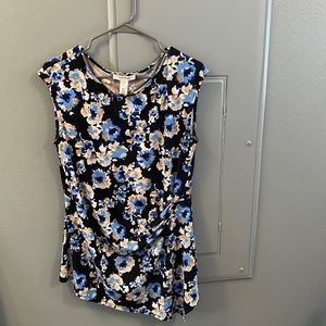 White House Black Market Floral Tank Blouse